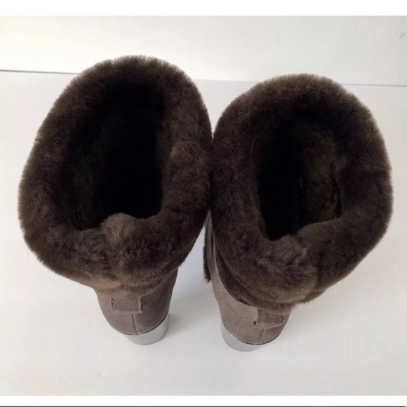 STUART WEITZMAN FURSTUP SLATE GRAY SUEDE BOOTIES - Picture 7 of 8